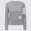 Thom Browne Womens Classic Sweatshirt In Classic Loop With Engineered 4 Bar