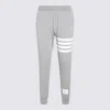 Thom Browne Light Grey Cotton 4bar Track Pants In Gray