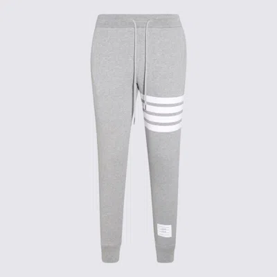 Thom Browne Light Grey Cotton 4bar Track Pants In Gray