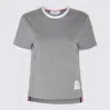 Thom Browne "ringer" T-shirt – Light Grey In Gray