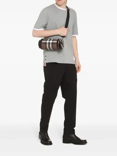 Thom Browne Light Grey Short Sleeve T-shirt In Gray