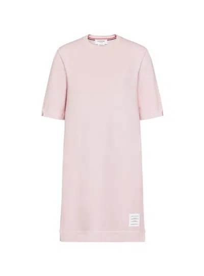Thom Browne Light Pink Crew Neck Mini Dress