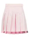 Thom Browne Pleated Oxford Skirt Skirts Pink In Light Pink