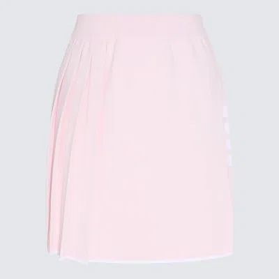 Thom Browne Light Pink Viscose Blend 4-bar Skirt