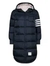 Thom Browne Lightweight 4-bar Parka In Blue