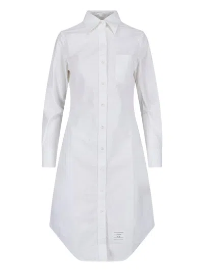 Thom Browne Lightweight Cotton Dress In White
