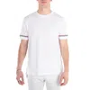 Thom Browne Lightweight Striped Cuff Cotton T-shirt In White