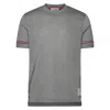Thom Browne Grey Short Sleeve Crew Neck T-shirt In Cotton Man In Grey