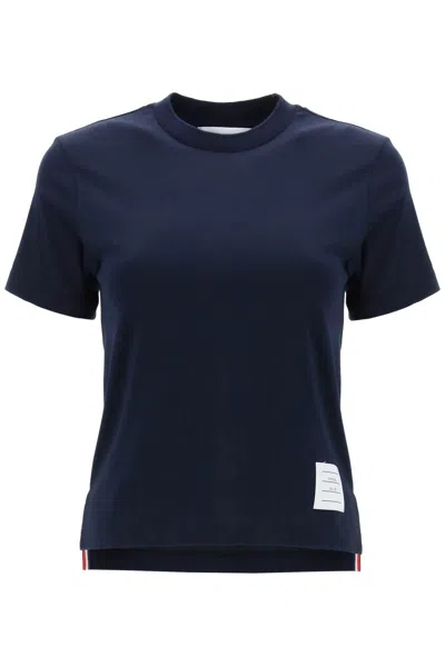 Thom Browne Lightweight T-shirt With Sl In Blue