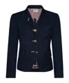 Thom Browne Linen Cotton High Break Sport Coat In Navy Blue