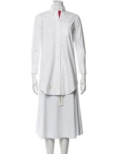 Pre-owned Thom Browne Linen Long Sleeve In White