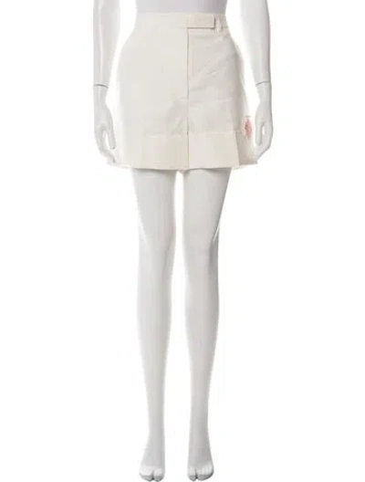Pre-owned Thom Browne Linen Mini Shorts W/ Tags In Neutrals