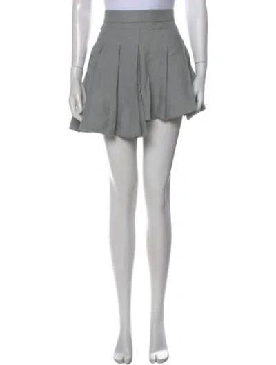 Pre-owned Thom Browne Linen Mini Skirt In Gray