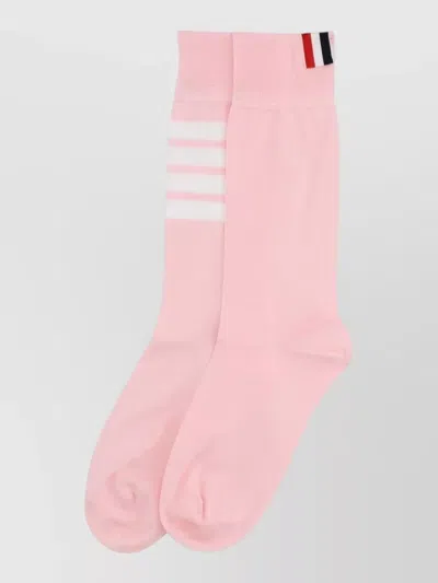 Thom Browne Lingerie Mid Calf Length Ribbed Cuff Stripes