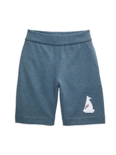 Thom Browne Kids' Little Boy's & Boy's Flat Front Shorts In Turquoise