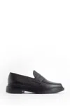 Thom Browne Black Slip-on Loafers With Loop Detail In Black