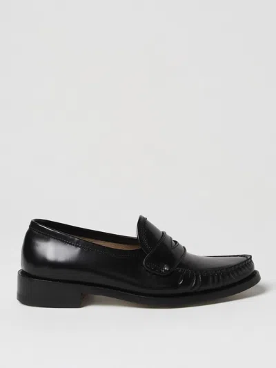 Thom Browne Grained Leather Penny Loafers In Black