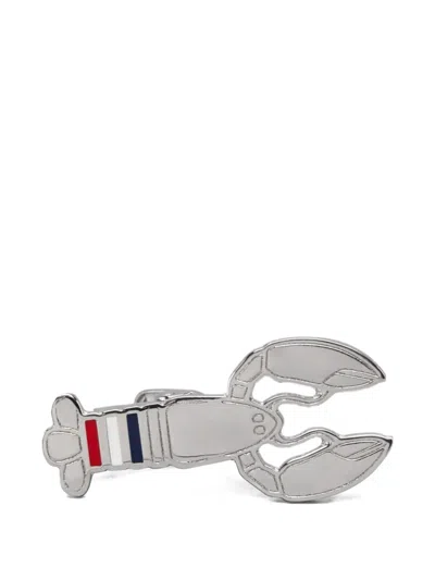 Thom Browne Lobster Sterling-silver Tie Bar In Metallic