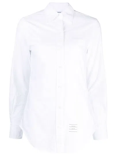 Thom Browne Camicia Con Logo In White