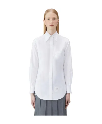 Thom Browne Logo-appliqué Cotton Shirt