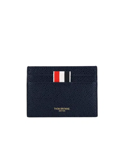 Thom Browne Logo Card Holder In Black