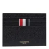 Thom Browne Pebble Grain Leather Cardholder In Black