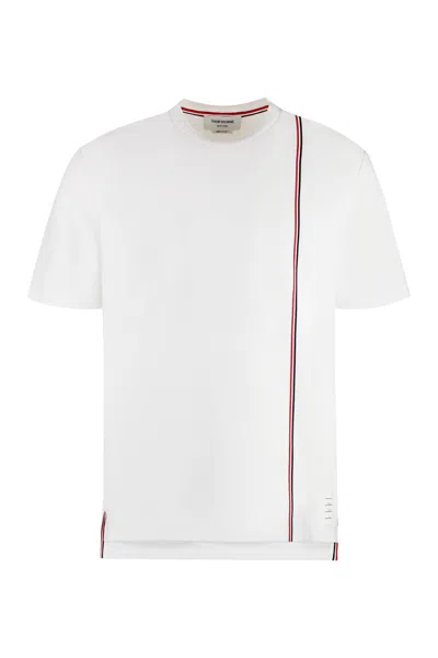 THOM BROWNE T-SHIRT WITH STRIPES