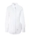 Thom Browne Classic Button-down Poplin Shirt In White