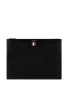 Thom Browne Briefcase Black Leather Document Holder  In Black