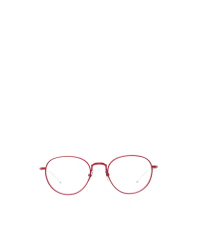 Thom Browne Logo Flat Mirror In Red