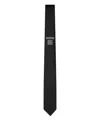 Thom Browne Logo-jacquard Silk Tie In Black