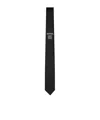 Thom Browne Logo-jacquard Silk Tie In Black