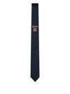 Thom Browne Logo-jacquard Silk Tie In Brown