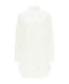 Thom Browne Oxford Cotton Mini Shirt Dress In White
