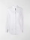 Thom Browne Logo-patch Button-down Shirt In Weiss