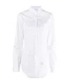 Thom Browne Logo-patch Buttoned Shirt In White