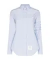 Thom Browne Logo Patch Buttoned Shirt In White
