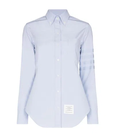 THOM BROWNE THOM BROWNE LOGO PATCH LONG-SLEEVED SHIRT