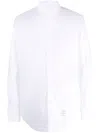 Thom Browne Classic L/s Bd Pc Shirt W/ Cf Gg Placket In Solid Poplin In White