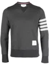 Thom Browne Sweatshirt Mit Logo-patch In Grey