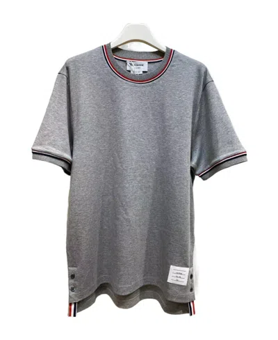 THOM BROWNE THOM BROWNE LOGO PATCH CREWNECK T-SHIRT