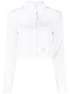 Thom Browne Pullover Mit Intarsien-blumenmuster In Weiss