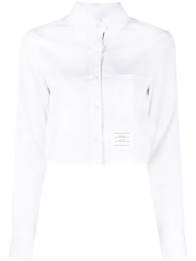 Thom Browne Pullover Mit Intarsien-blumenmuster In Weiss