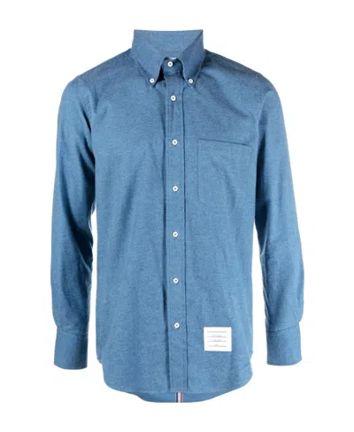 THOM BROWNE THOM BROWNE STRIPED DETAIL SHIRT