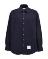 Thom Browne 4-bar Shirt In Light Wool In Blue