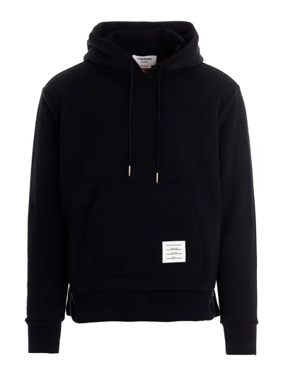THOM BROWNE LOGO PATCH HOODIE