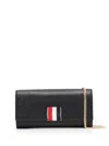Thom Browne Logo-patch Leather Shoulder Bag In Schwarz