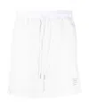 Thom Browne Logo-patch Mesh Track Shorts In White