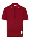 Thom Browne Rwb-stripe Cotton Polo Shirt In Red