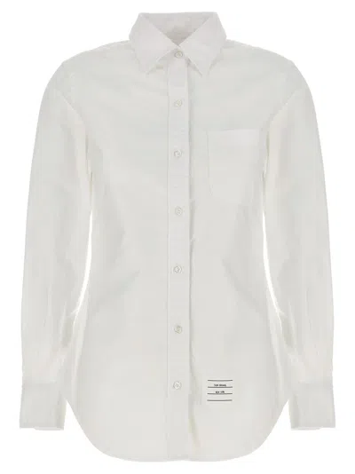 Thom Browne Logo Patch Rwb Detailed Shirt In White